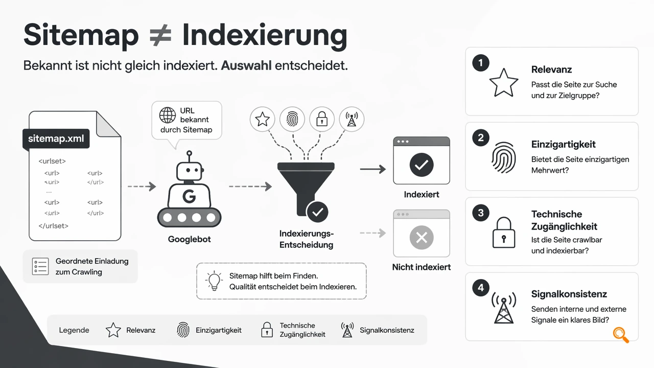Illustration for Warum Sitemap-Erkennung keine Index-Auswahl ist