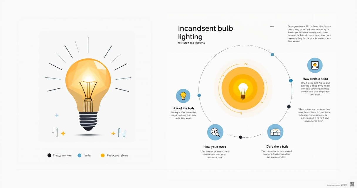 Infographic showing how incandescent bulbs work, where they are used, and how LED replacements compare for commercial lighting.