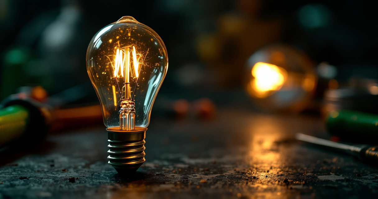 Macro view of glowing incandescent filament showing how warm light is produced
