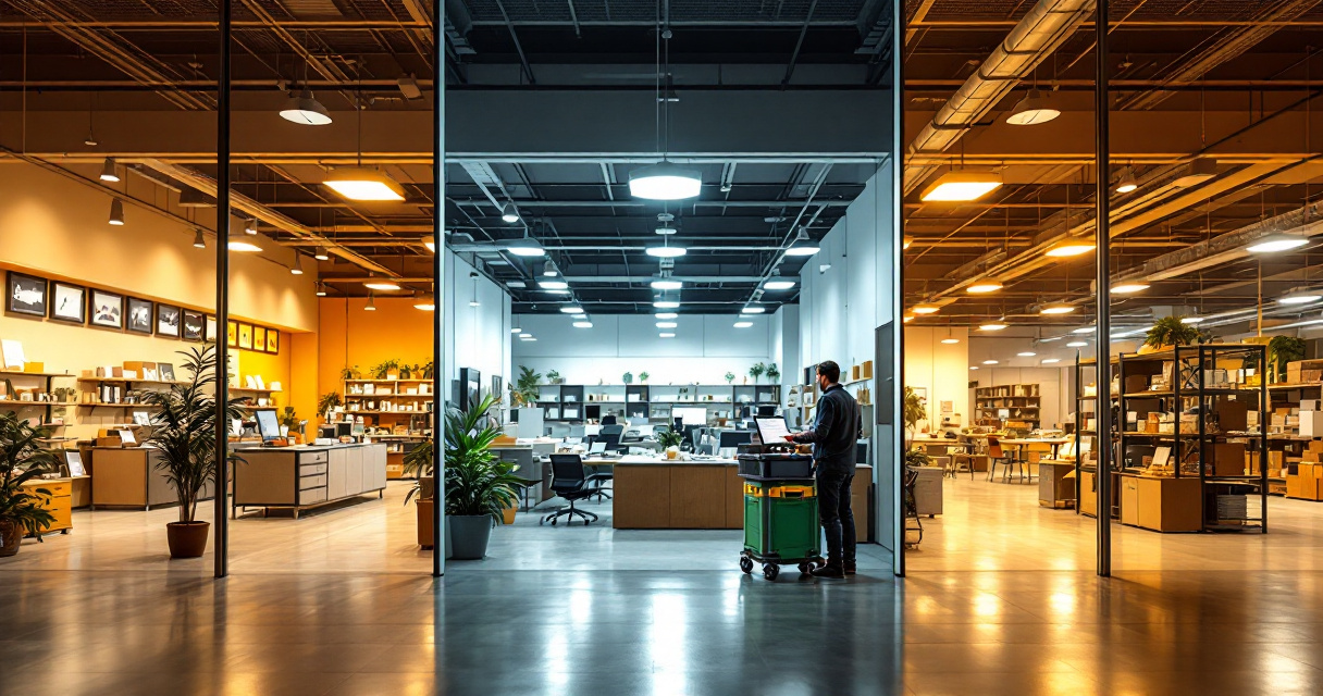 Comparing LED drop ceiling retrofit options across office retail and industrial commercial spaces