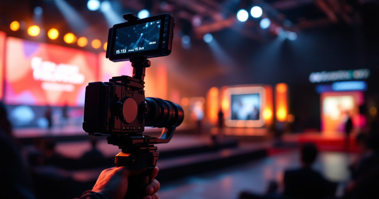 Event videography setup filming interviews and social clips at a corporate brand event