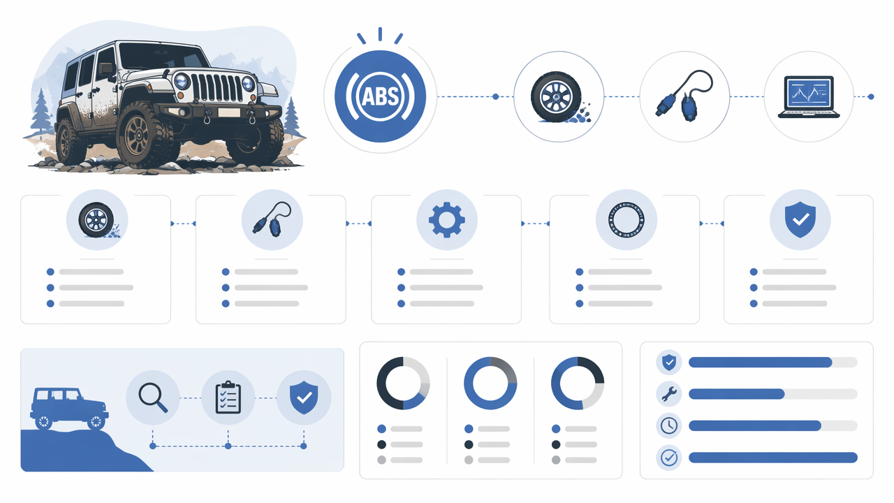 Infographic summarizing key insights about Jeep ABS Light After Off Road: Causes, Checks, and Safe Fixes