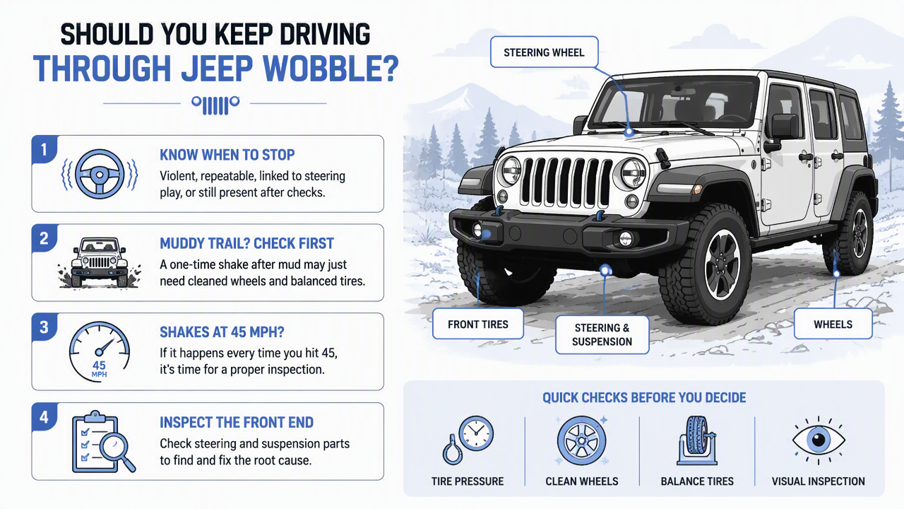 Illustration for When should you stop driving and call a shop?
