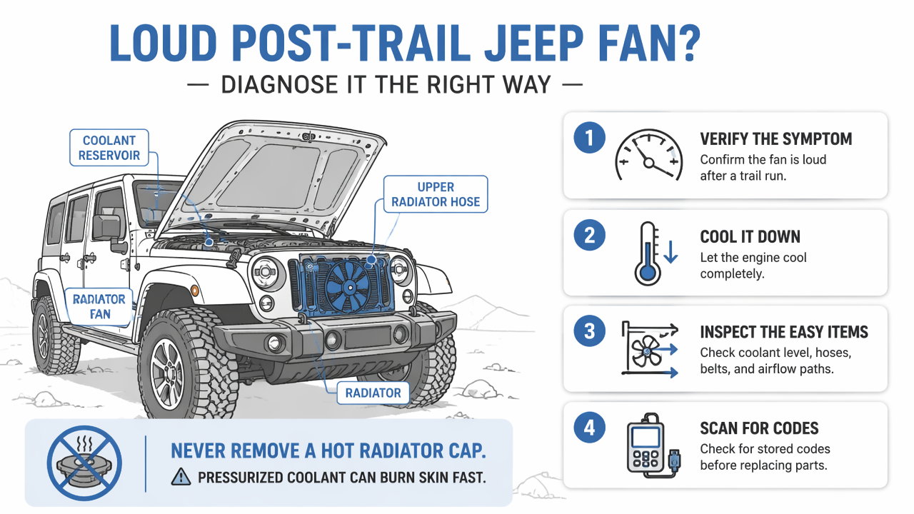 Illustration for How should you diagnose it safely after a trail ride?