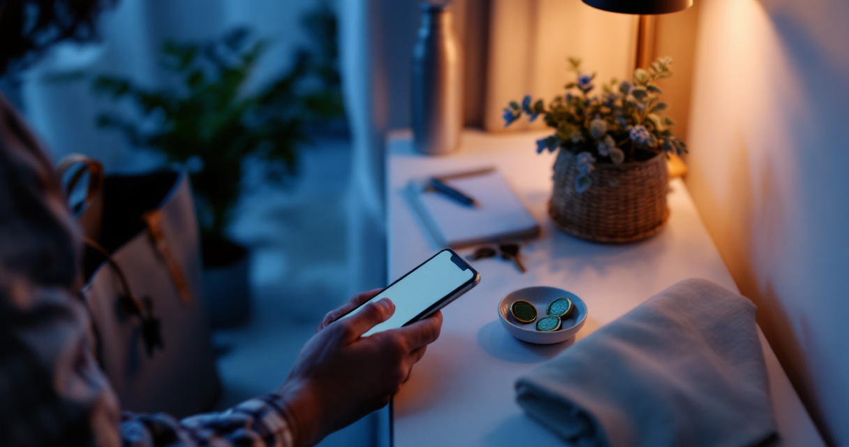 Apartment entryway scene showing a practical, efficient way to choose a dating app