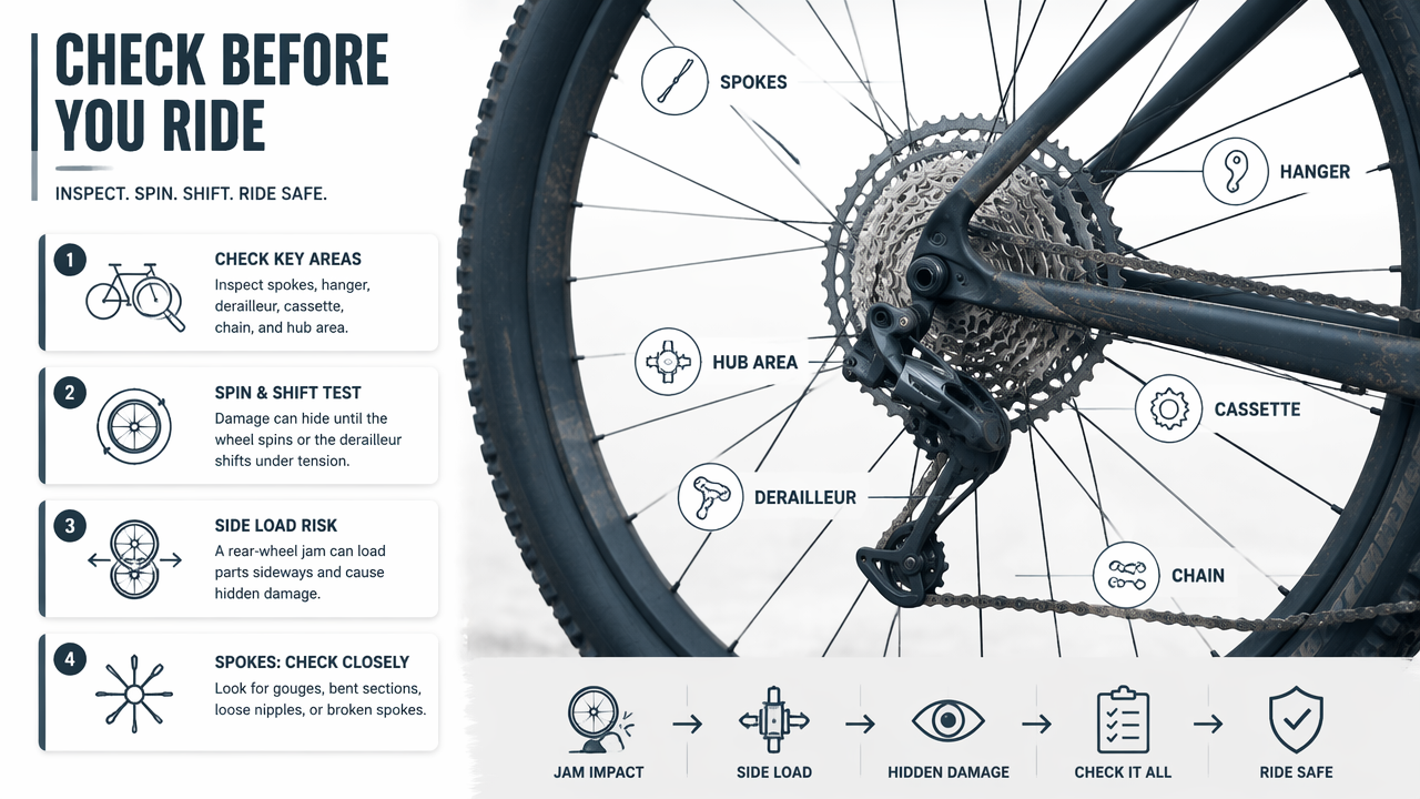 Illustration for What damage must be checked before riding again?