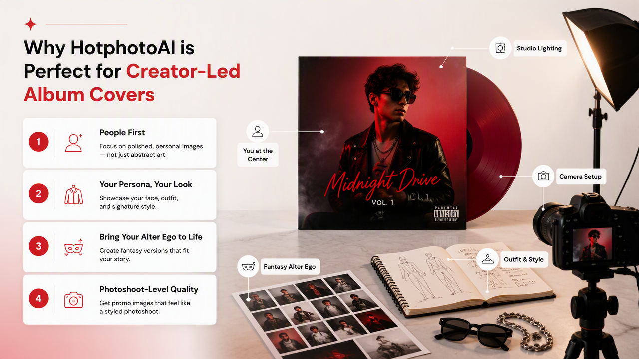 Illustration for How HotphotoAI handles artist-style cover portraits