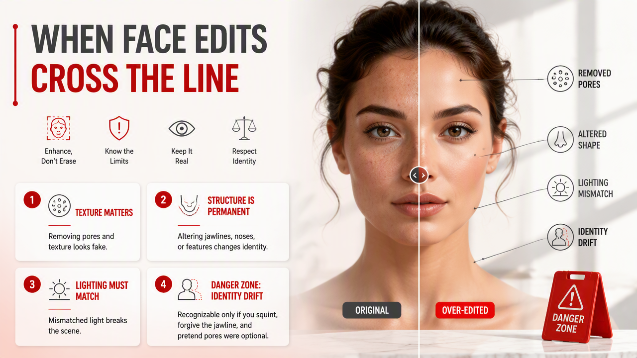 Illustration for Where do face edits become unrealistic?
