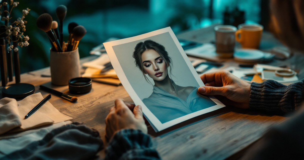 Studio review of realistic fantasy portrait proofs with lighting and styling tools