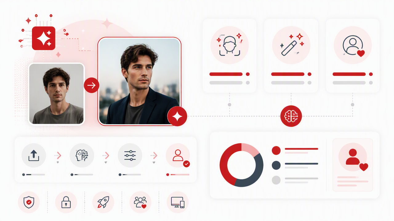 Infographic summarizing key insights about AI Hot Photo Editor: Make Attractive Profile Photos Without a Photoshoot