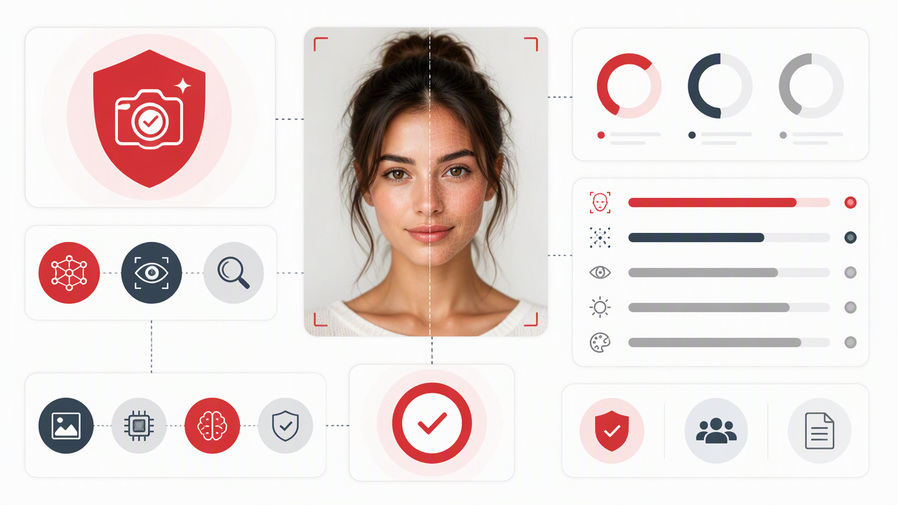 Infographic summarizing key insights about AI Photo Authenticity Checker: A 2026 Guide to Natural-Looking Portraits
