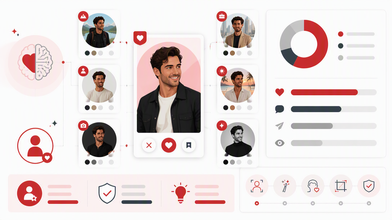Infographic summarizing key insights about AI Portrait Styles for Online Dating Profiles: A 2026 Style Guide