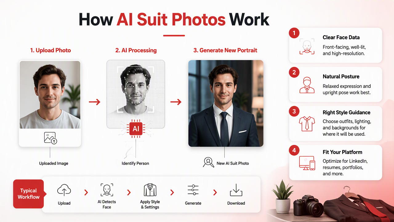 Illustration for How do AI suit photos work?