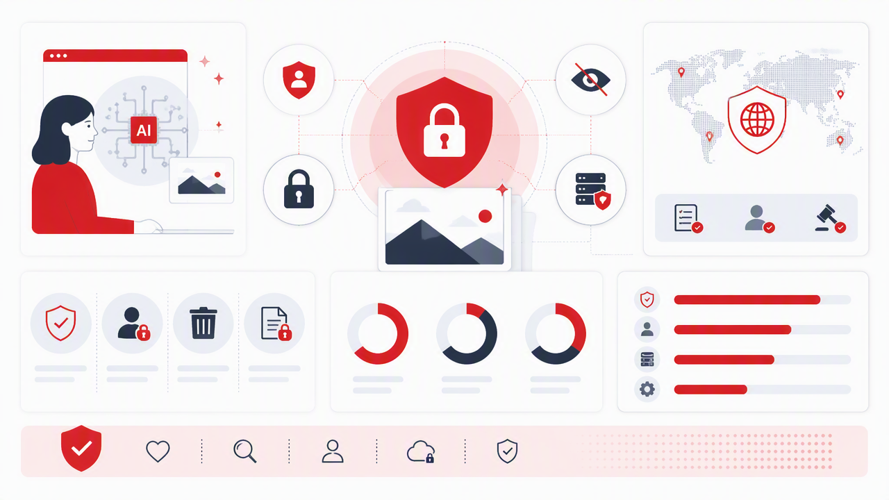 Infographic summarizing key insights about Are AI Photo Generators Private and Safe in 2026?