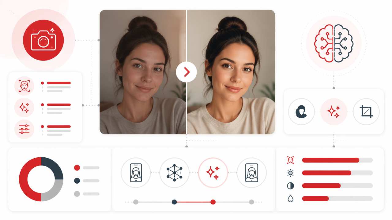 Infographic summarizing key insights about Artificial Intelligence Photo Generator: How AI Turns Selfies Into Better Portraits