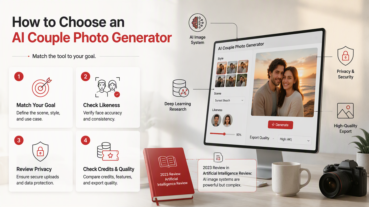 Illustration for How should you choose an AI couple photo generator?