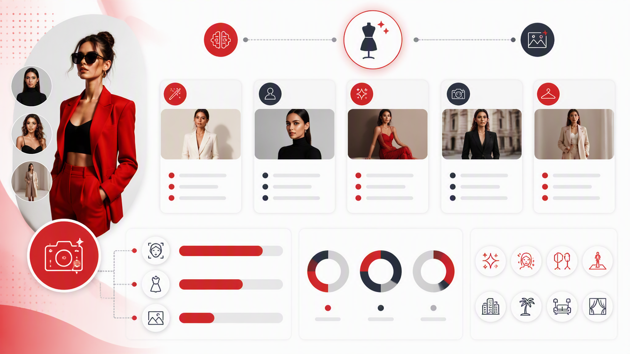 Infographic summarizing key insights about Best AI Fashion Photoshoot Generators for Profile, Glamour, and Model-Style Images