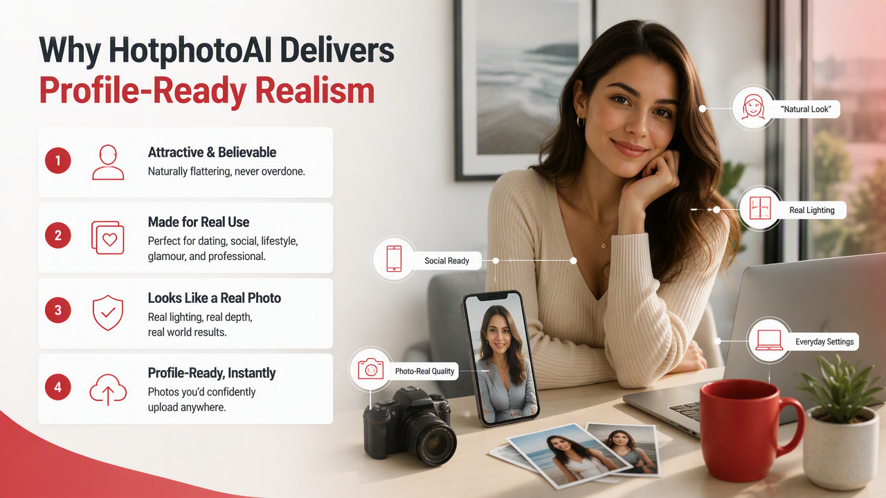 Illustration for How HotphotoAI handles profile-ready realism
