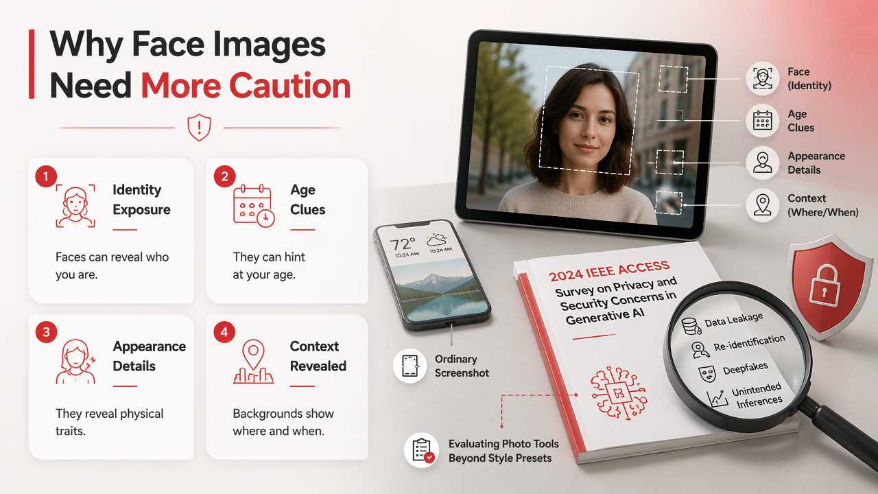 Illustration for Privacy, realism, and source-photo rules to check