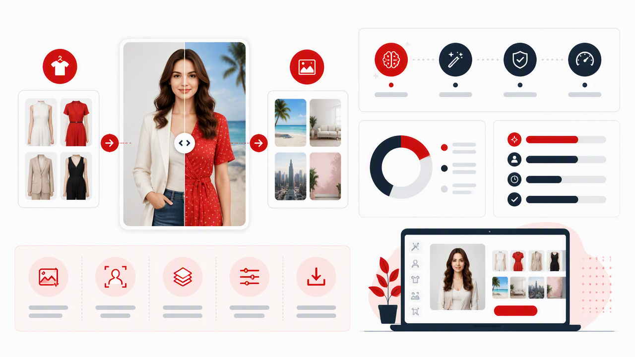 Infographic summarizing key insights about Best AI Photo Editor for Changing Outfits and Backgrounds in 2026