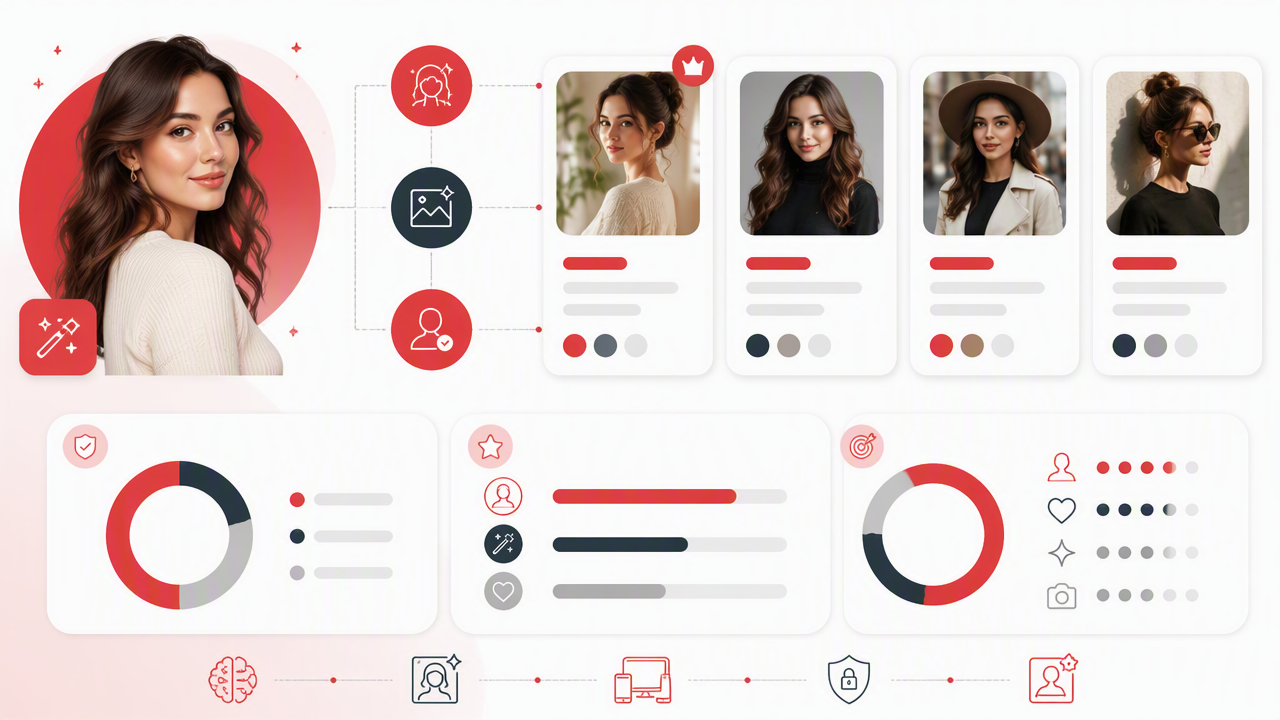 Infographic summarizing key insights about Best AI Photo Generator for Women in 2026: Realistic, Stylish, Profile-Ready Picks
