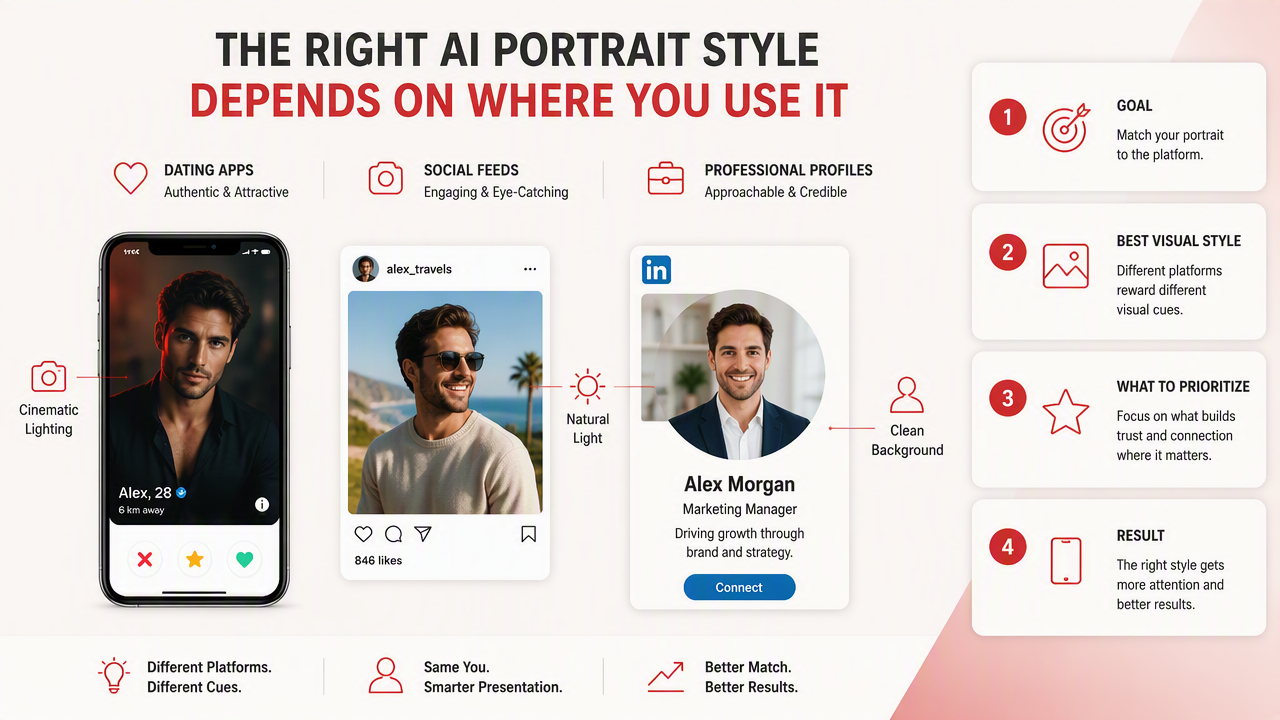 Illustration for Which AI photo generator style fits your goal?