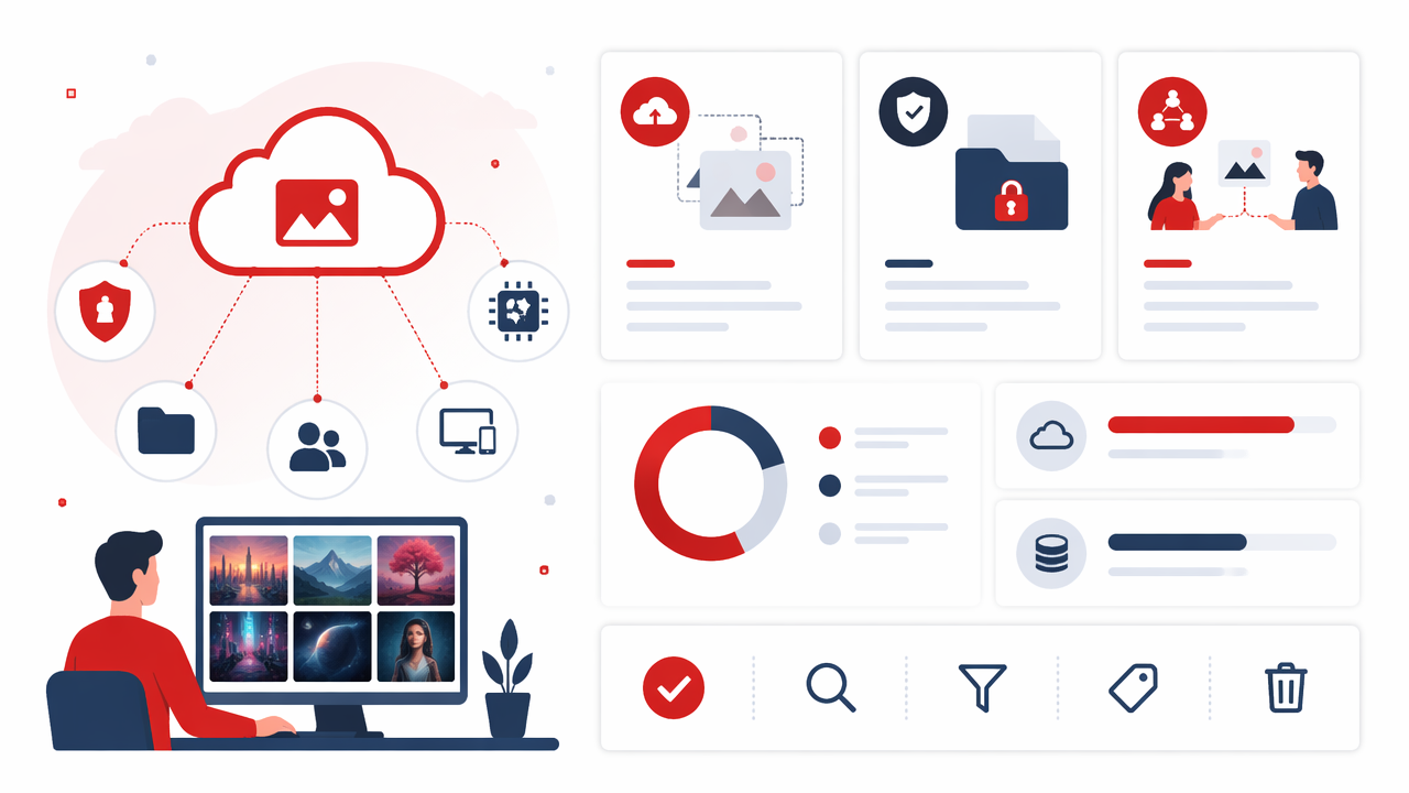 Infographic summarizing key insights about Cloud Photo Storage for AI-Generated Photos: A Practical 2026 Guide