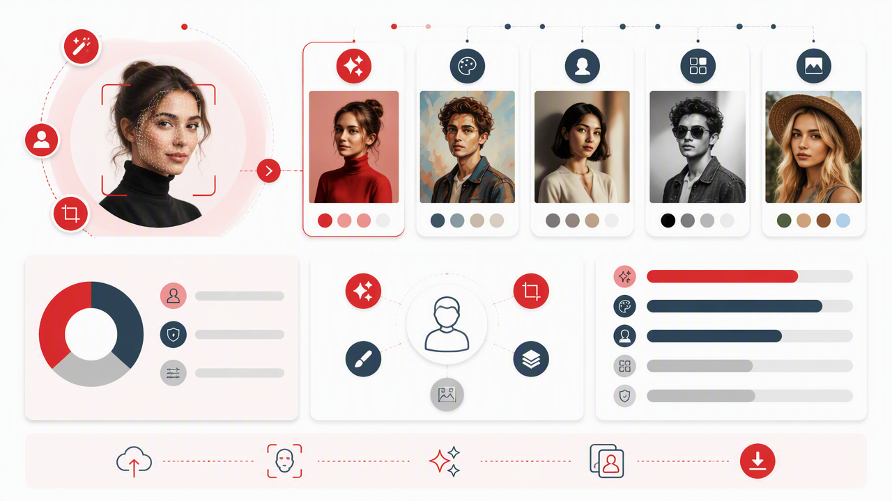 Infographic summarizing key insights about FaceApp Alternatives for AI Portraits: Better Control, Styles, and Profile Photos