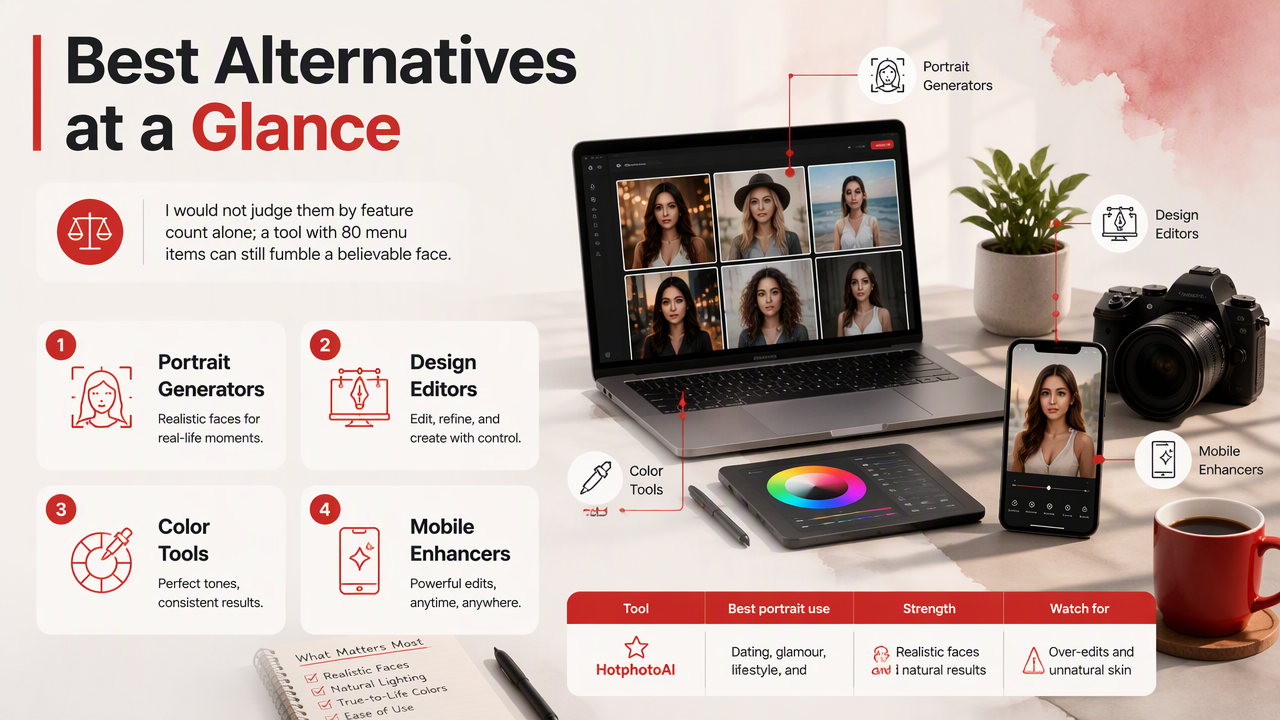 Illustration for Best Fotor AI alternatives for portraits in 2026