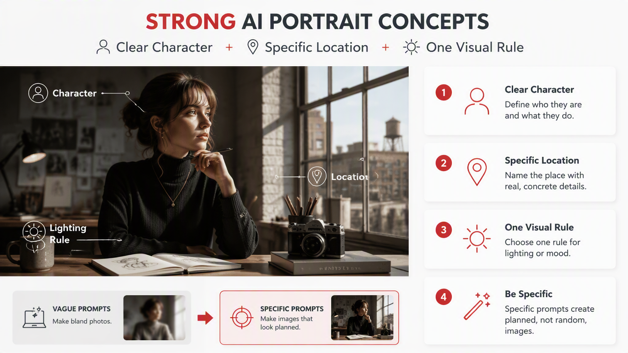 Illustration for 25 fun AI photoshoot concepts to try first