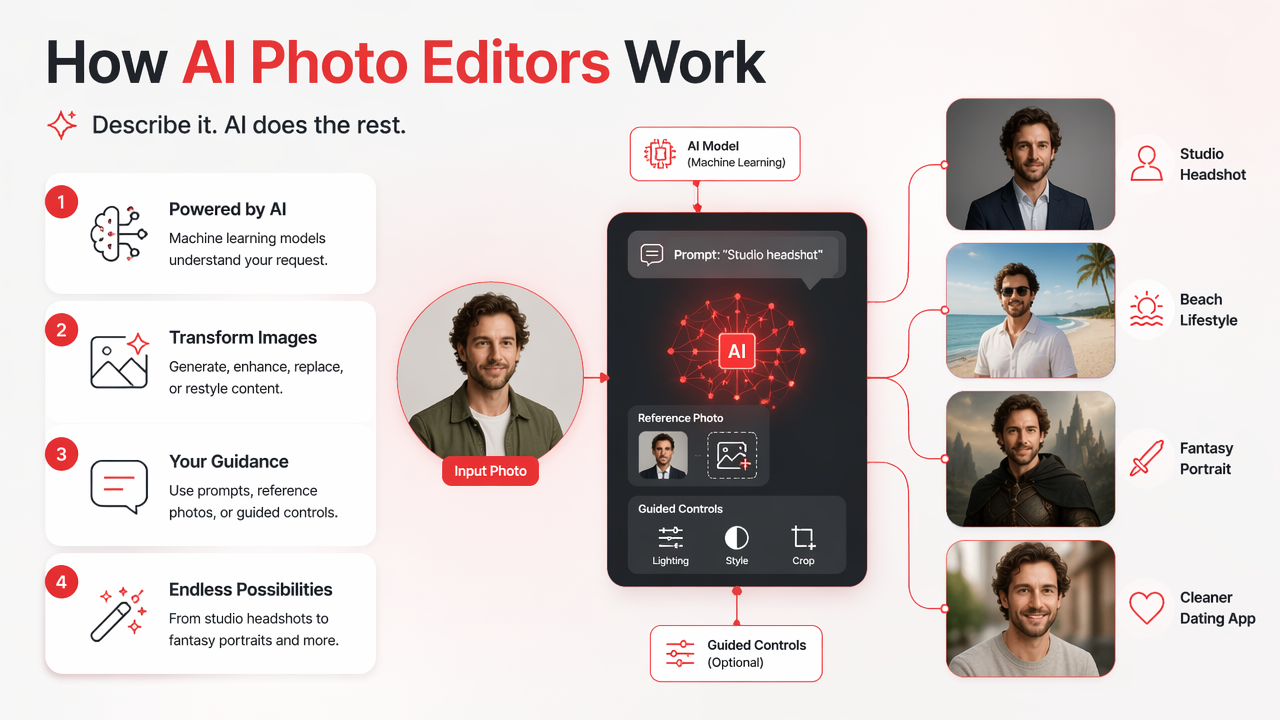 Illustration for What are AI photo editors?
