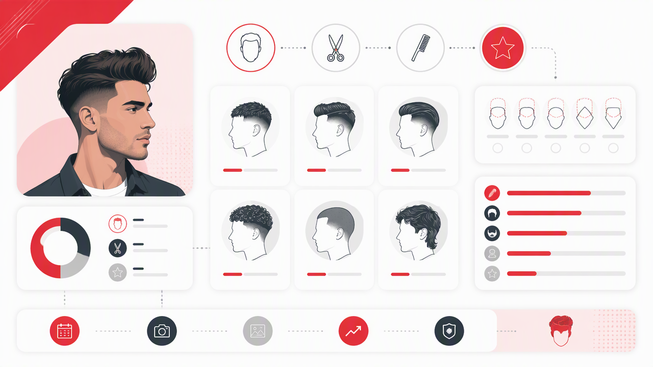 Infographic summarizing key insights about Haircuts Styles Man: Best Men’s Cuts for Face Shape, Photos, and 2026 Style