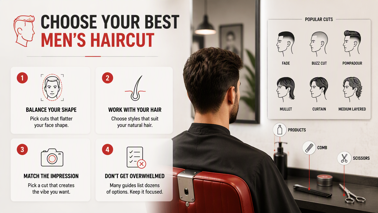 Illustration for Which popular haircut fits your face, hair, and profile vibe?