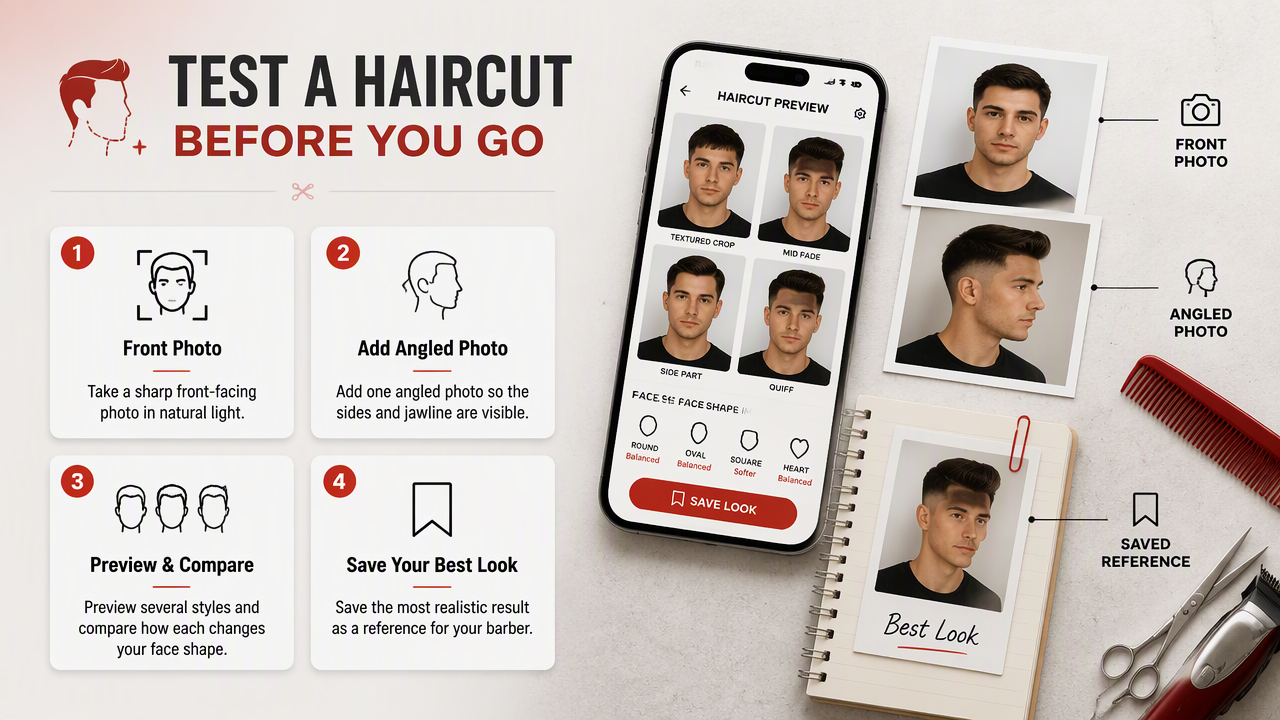 Illustration for How can you test a haircut before going to the barber?