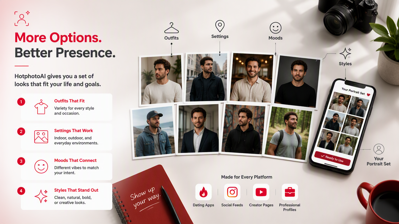 Illustration for How HotphotoAI handles creative profile photos