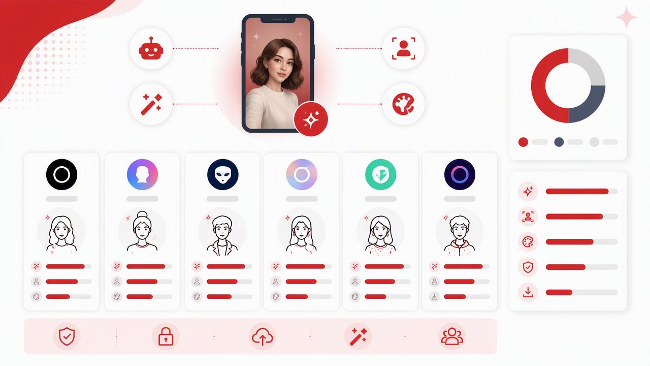 Infographic summarizing key insights about Lensa Alternatives for AI Selfies: Best Apps to Try in 2026
