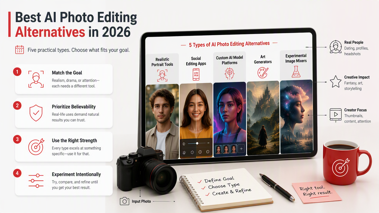 Illustration for Best Lensa alternatives for AI selfies in 2026