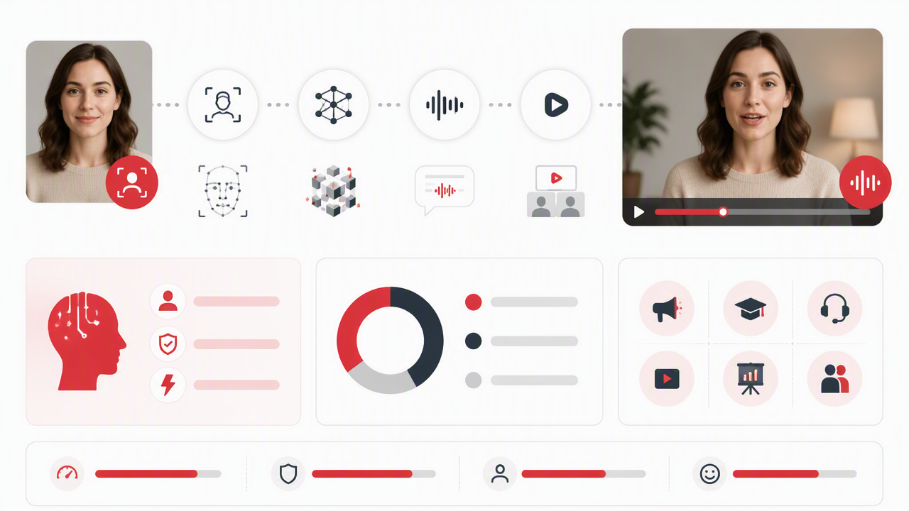 Infographic summarizing key insights about Online Talking AI From Portrait Photo: How It Works and When to Use It