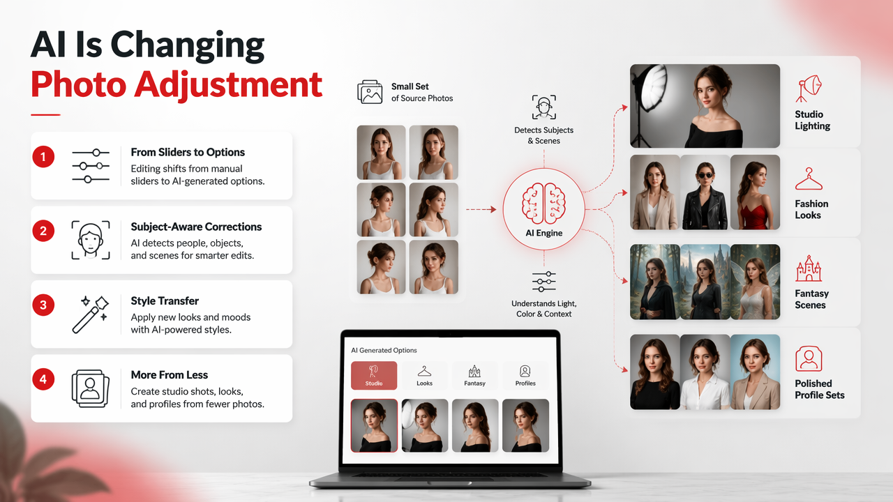 Illustration for How is AI changing photo adjustment in 2026?
