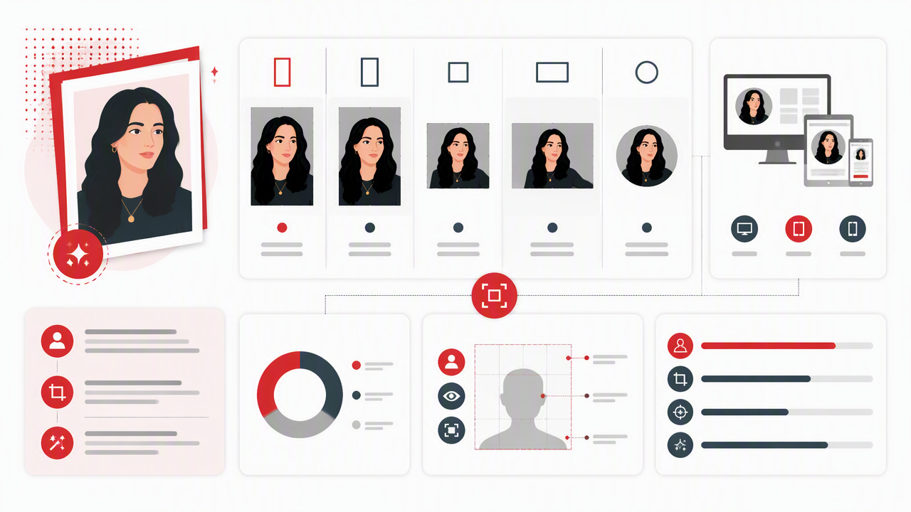 Infographic summarizing key insights about Photo Frames and Aspect Ratios for AI Portraits: A Practical 2026 Sizing Guide