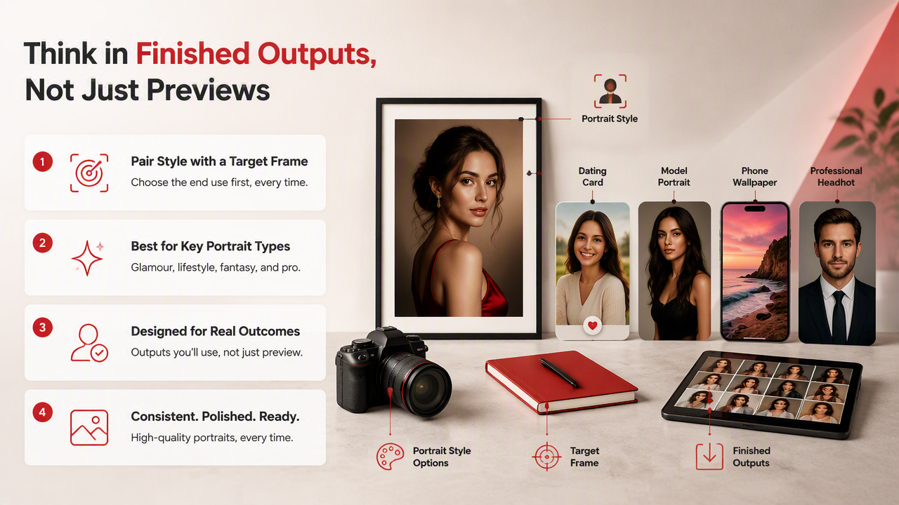 Illustration for How HotphotoAI handles portrait framing choices