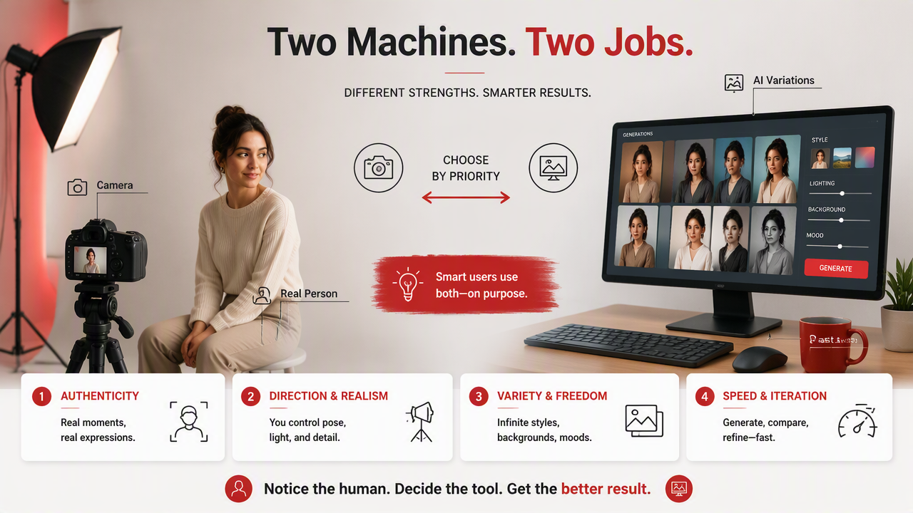Illustration for Photo shoppe vs AI portrait studio: which gives better results?