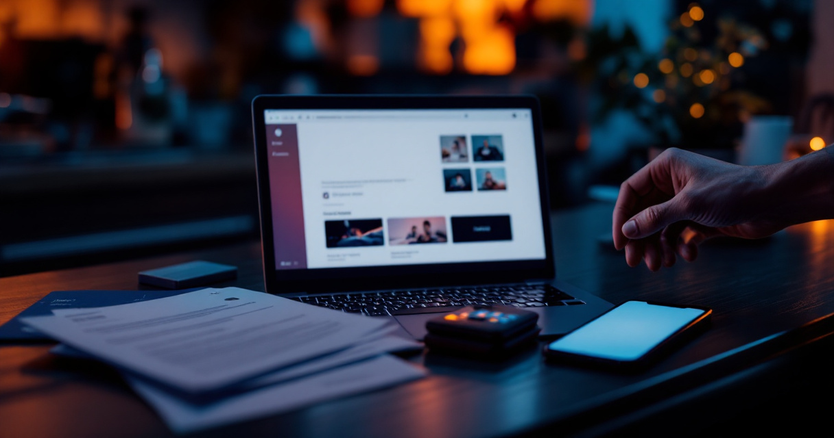 Hand reviewing privacy and payment details before buying an AI photo generator