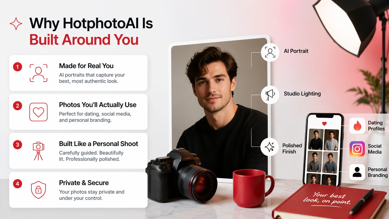 Illustration for How does HotphotoAI handle personal AI photos?