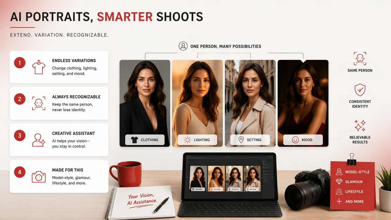Illustration for How should AI-generated portraits fit into your workflow?
