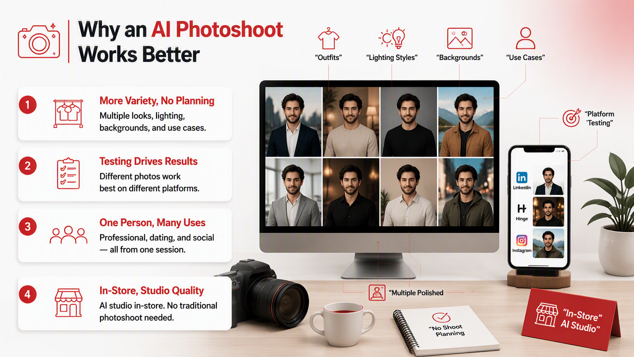 Illustration for When does an AI photoshoot look better?