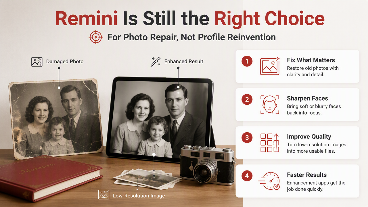 Illustration for When is Remini still the right choice?