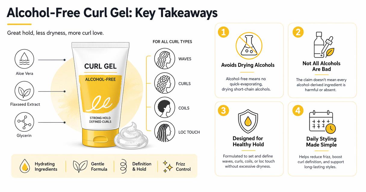 Illustration for What does alcohol-free curl gel really mean?
