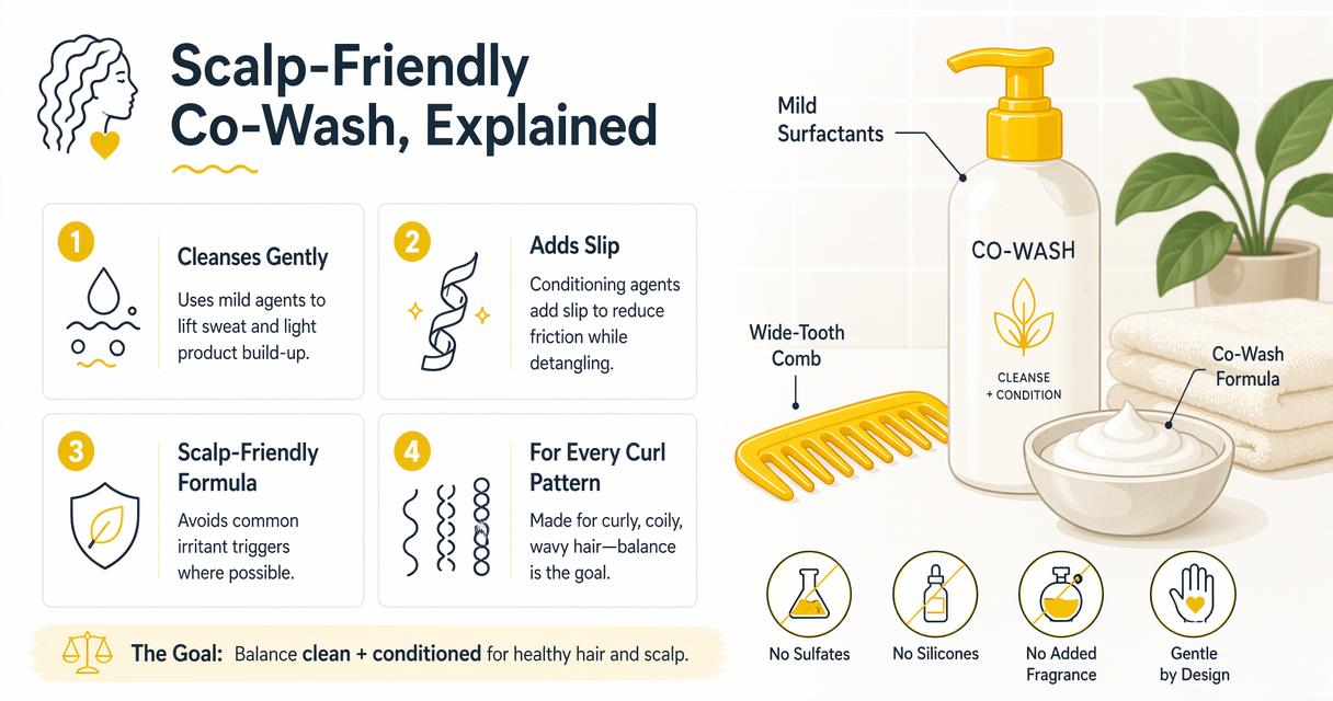 Illustration for What Makes a Co-Wash Scalp-Friendly?