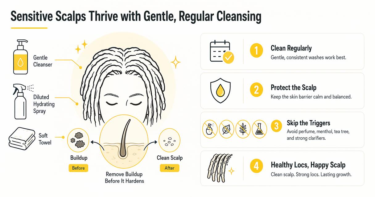 Illustration for How should sensitive scalps balance cleansing and comfort?